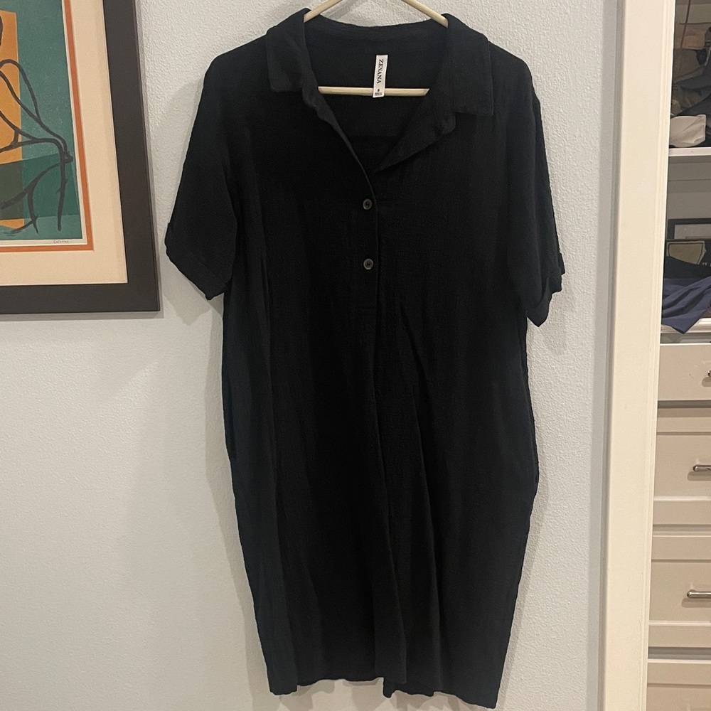 Zenana Outfitters Black Short Sleeve Dress